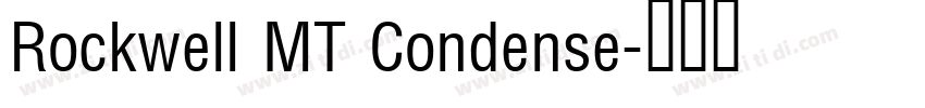 Rockwell MT Condense字体转换